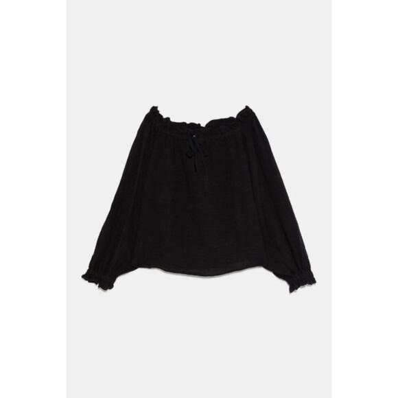 Zara Black Off The Shoulder Blouse - Picture 7 of 8